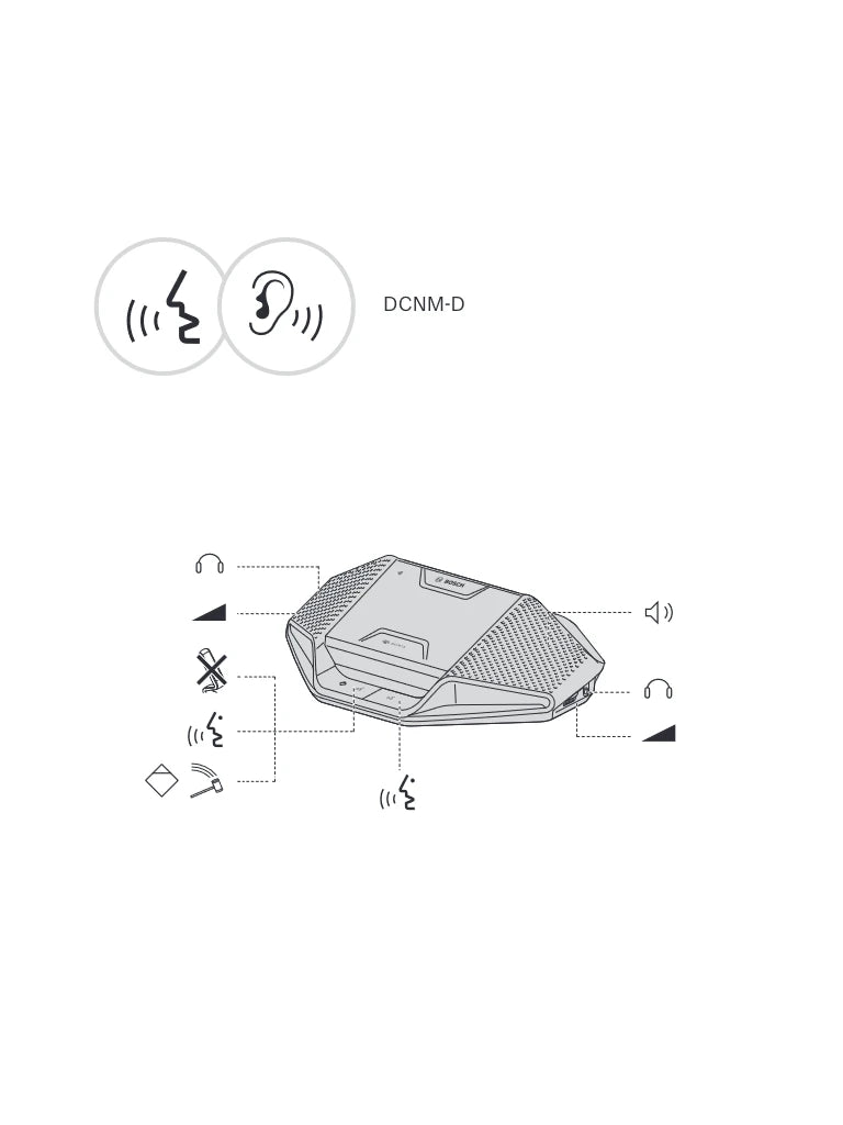 BOSCH M_DCNMDE - DISPOSITIVO DE DEBATE CON PANTALLA TÁCTIL 4.3" / LECTOR NFC-Micrófonos-BOSCH-Bsai Seguridad & Controles