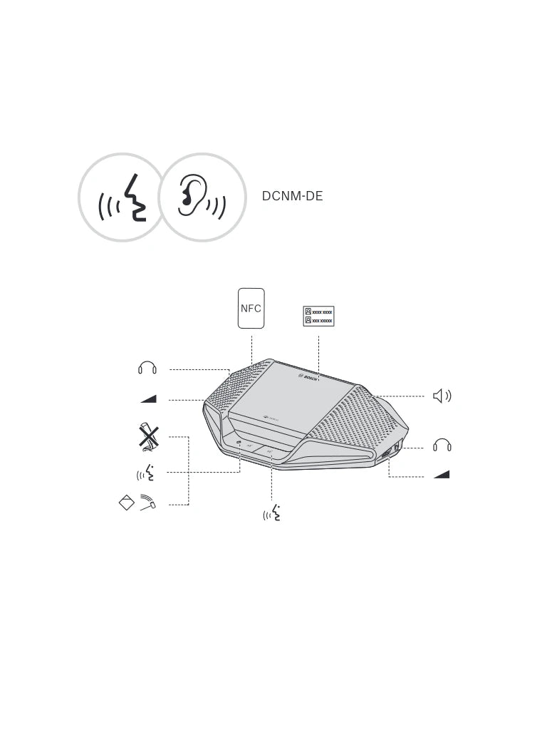 BOSCH M_DCNMDE - DISPOSITIVO DE DEBATE CON PANTALLA TÁCTIL 4.3" / LECTOR NFC-Micrófonos-BOSCH-Bsai Seguridad & Controles