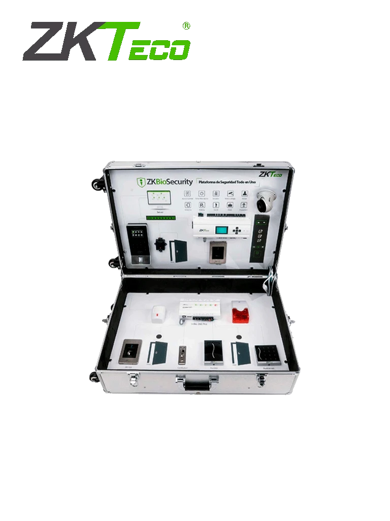 ZKTECO DEMOKIT - MALETÍN DE CONTROL DE ACCESO / INCLUYE PANEL INBIOPRO / DE ELEVADORES / 1 CÁMARA IP ZKTECO / LECTORES DE HUELLA Y ACCESORIOS-Paneles de Control de Acceso-ZKTECO-Bsai Seguridad & Controles
