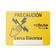 LETRERO DE PRECAUCION PARA CERCAS ELECTRIFICADAS (21.8 X 17 CM)-Cercas Eléctricas-YONUSA-Bsai Seguridad & Controles