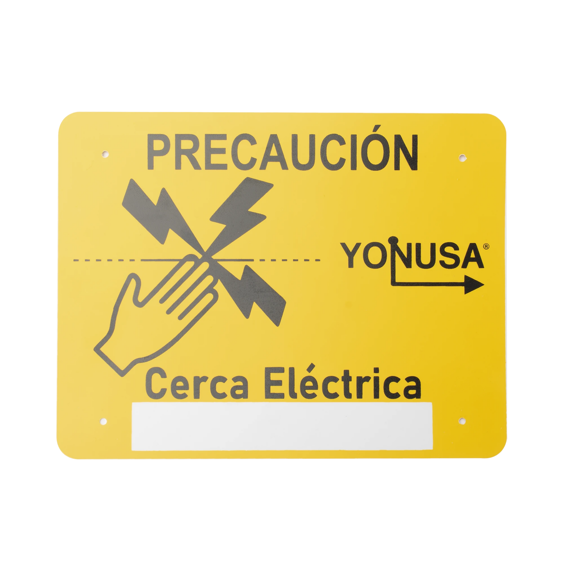 LETRERO DE PRECAUCION PARA CERCAS ELECTRIFICADAS (21.8 X 17 CM)-Cercas Eléctricas-YONUSA-Bsai Seguridad & Controles