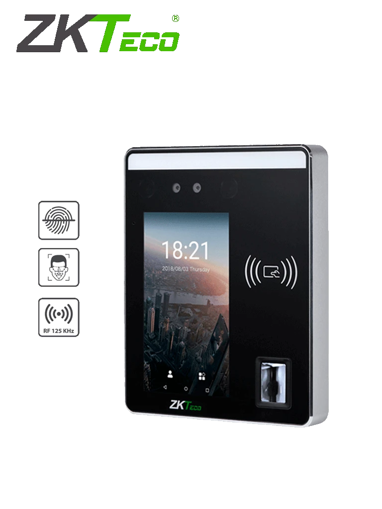 ZKTECO SPEEDFACEH5 LINUX - CONTROL DE ACCESO Y ASISTENCIA MULTI-BIOMÉTRICO / 6000 ROSTROS / 10000 HUELLAS Y TARJETAS / PANTALLA TOUCH DE 5" / 20000 REGISTROS / CONEXIÓN TCP/IP / LICENCIA BIO ACCESS MTD GRATIS-Facial-ZKTECO-Bsai Seguridad & Controles