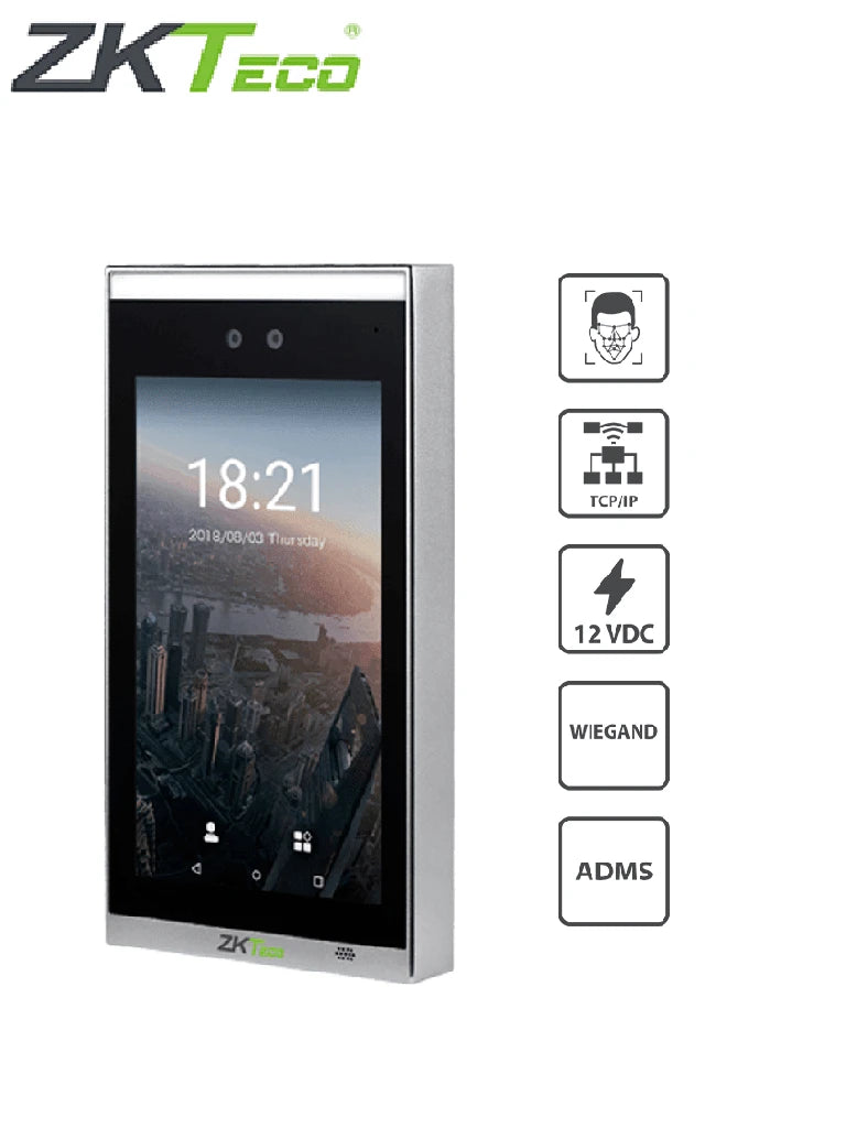 ZKTECO FACEDEPOT7B LINUX- CONTROL DE ACCESO CON RECONOCIMIENTO FACIAL PARA UNA PUERTA / INTERIOR / 10 MIL ROSTROS / 7 PULGADAS / LICENCIA BIO ACCESS MTD GRATIS-Facial-ZKTECO-Bsai Seguridad & Controles