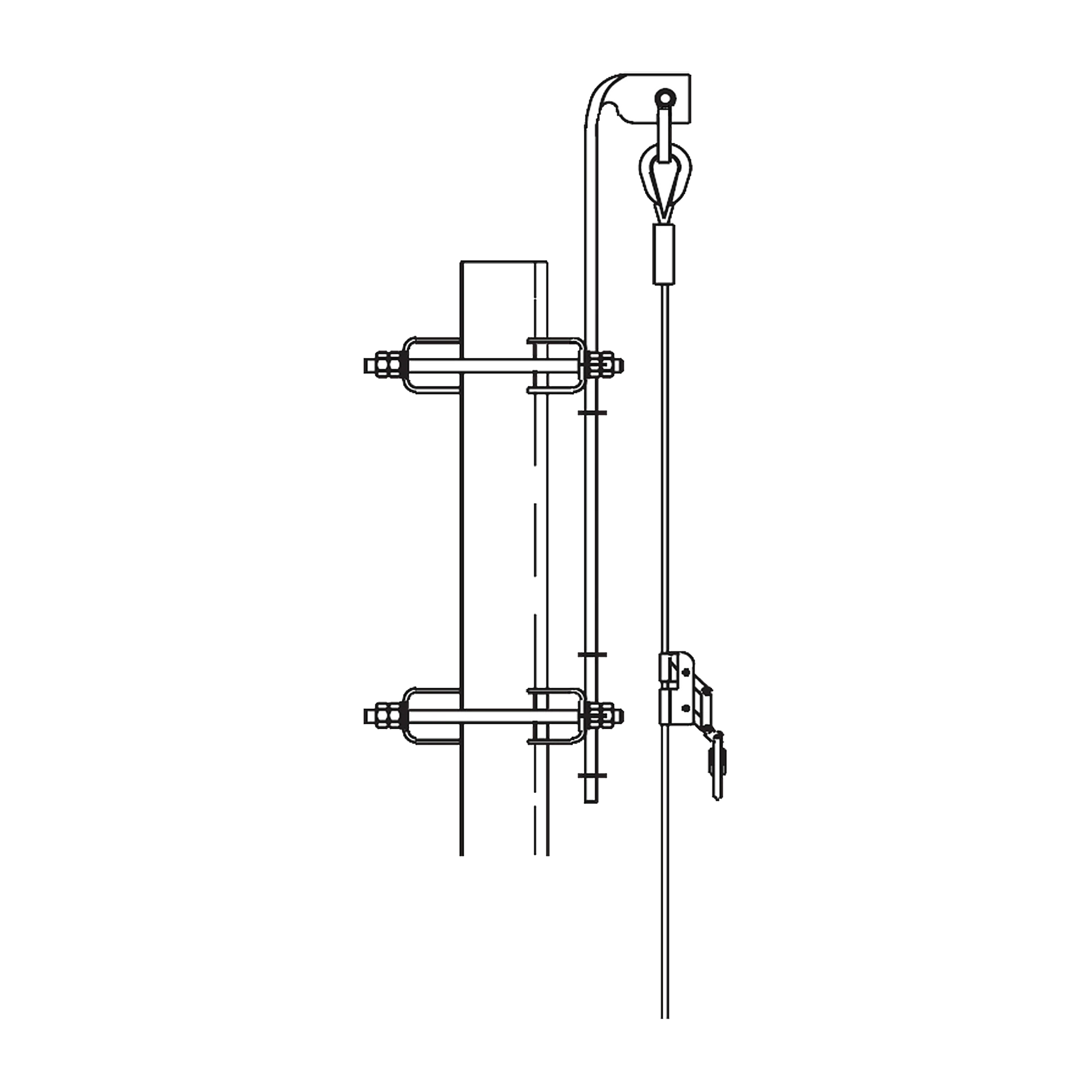 LÍNEA DE VIDA HASTA 45.7 METROS (150 PIES). COMPATIBLE CON LÍNEA SUPER TITAN. CARRO DE SEG. NO INCLUIDO.-Torres y Mástiles-TRYLON-Bsai Seguridad & Controles