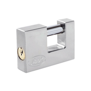 CANDADO PARA CORTINA METÁLICA / MEDIDA 80 MM/ ACABADO CROMO SATINADO/ NIVEL DE SEGURIDAD 6 / LLAVE ESTÁNDAR.-Cerraduras-LOCK-Bsai Seguridad & Controles