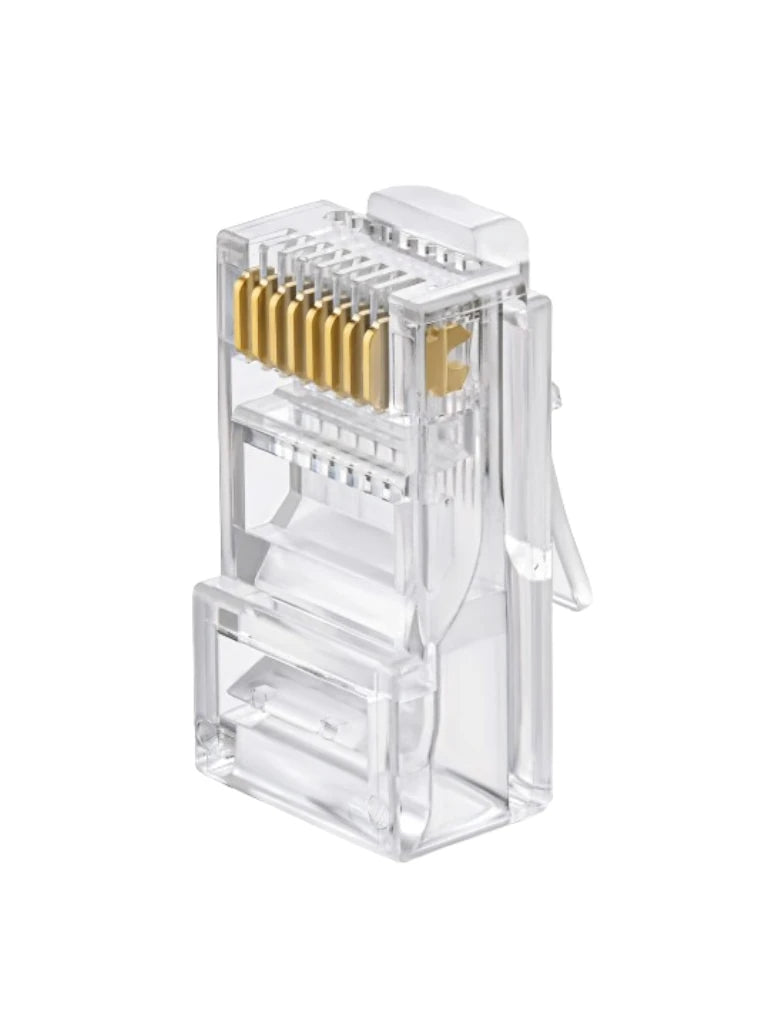 OEM TCE LN-NET-RJCAT6-30U-PASS - BOTE CON 100 PLUGS PASS THROUGH RJ45 CAT6 SIN BLINDAJE, CHAPADO DE ORO A 30 MICRAS