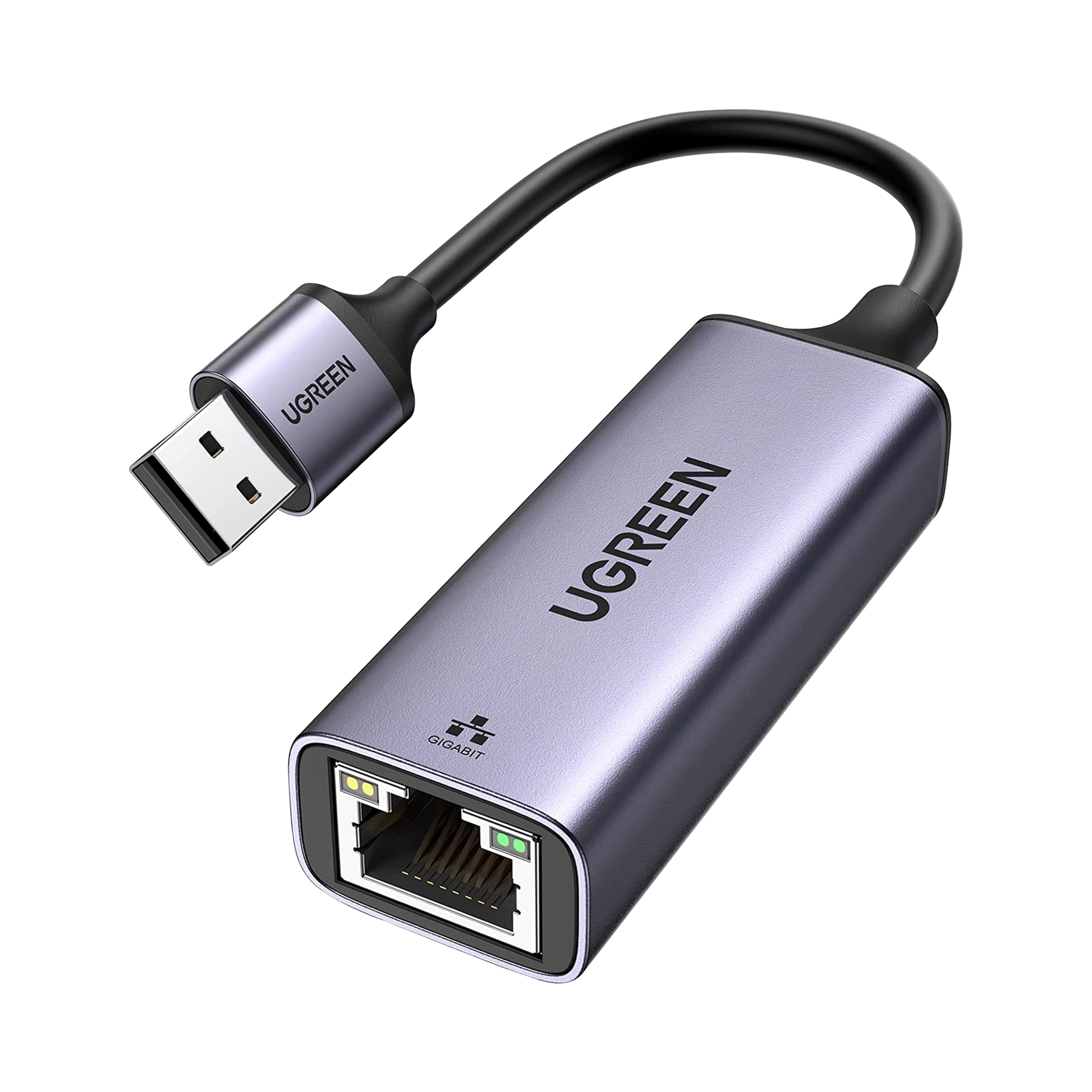 ADAPTADOR DE RED USB-A 3.0 A RJ45 /ADMITE 10/100/1000 MBPS / CAJA DE ALUMINIO / LONGITUD DEL CABLE 10 CM-Accesorios Generales-UGREEN-Bsai Seguridad & Controles