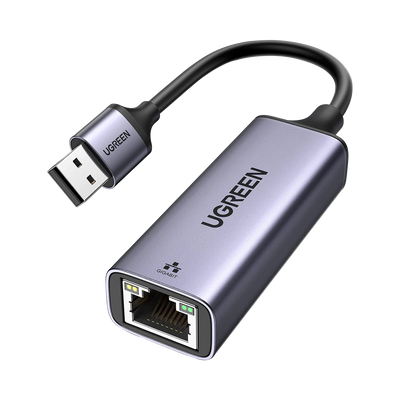 ADAPTADOR DE RED USB-A 3.0 A RJ45 /ADMITE 10/100/1000 MBPS / CAJA DE ALUMINIO / LONGITUD DEL CABLE 10 CM