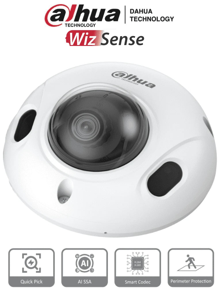 DAHUA IPC-HDBW3241F-AS-S2 - CAMARA IP DOMO ANTIVANDALICA DE 2 MEGAPIXELES/ WIZSENSE/ LENTE DE 2.1 MM/ 137 GRADOS DE APERTURA/ 30 METROS DE IR/ MICROFONO INTEGRADO/ SMD 4.0/ AI SSA/ IP67/ POE/ IK10/ WDR REAL/ E&S DE ALARMAS Y AUDIO/ #LONUEVO-Domo-DAHUA-Bsai Seguridad & Controles
