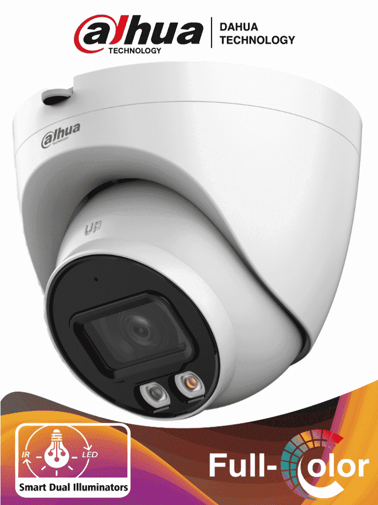 DAHUA IPC-HDW2449T-S-IL - CAMARA DOMO IP DE 4 MEGAPIXELES/ CON ILUMINADOR DUAL INTELIGENTE+FULL COLOR/ WIZSENSE/ LENTE DE 2.8MM/ 95 GRADOS/ MICROFONO INTEGRADO/30 MTS DE IR Y LUZ VISIBLE/METÁLICA/RANURA MICROSD/WDR DE 120 DB/SMD PLUS/POE/#LONUEVO-Domo-DAHUA-Bsai Seguridad & Controles