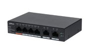 DAHUA CS4006-4ET-60 - SWITCH POE DE 6 PUERTOS ADMINISTRABLE/ 4 PUERTOS POE 10/100/ 2 PUERTOS UPLINK 10/100/1000/ 60 WATTS TOTALES/ ADMINISTRABLE EN LA NUBE POR DOLYNK CARE/ POE HASTA 250 METROS/ CARCASA METALICA/ SWITCHING 4.8 GBPS/ #LONUEVO-Switches POE-DAHUA-Bsai Seguridad & Controles