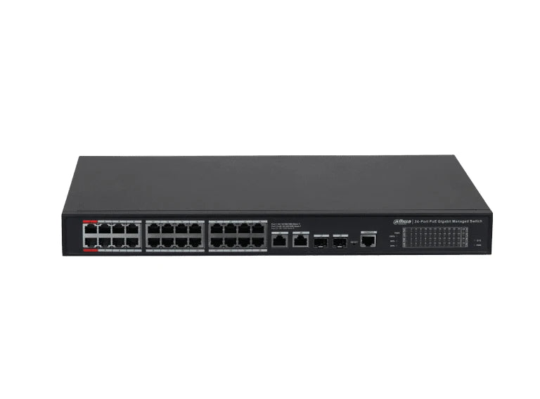 DAHUA DH-S4228-24GT-240 SWITCH POE GIGABIT ADMINISTRABLE DE 24 PUERTOS POE / TRANSMISIÓN POE DE LARGA DISTANCIA DE 250 M/ CAPA2/ #LONUEVO-Switches POE-DAHUA-Bsai Seguridad & Controles
