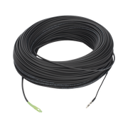 ROLLO DE FIBRA ÓPTICA DROP REDONDA G657A2 MONOMODO SIMPLEX DE 200 METROS CON CONECTORES SC/APC-SC/APC PARA INSTALACIONES AÉREAS, SUBTERRÁNEAS O A LA INTEMPERIE