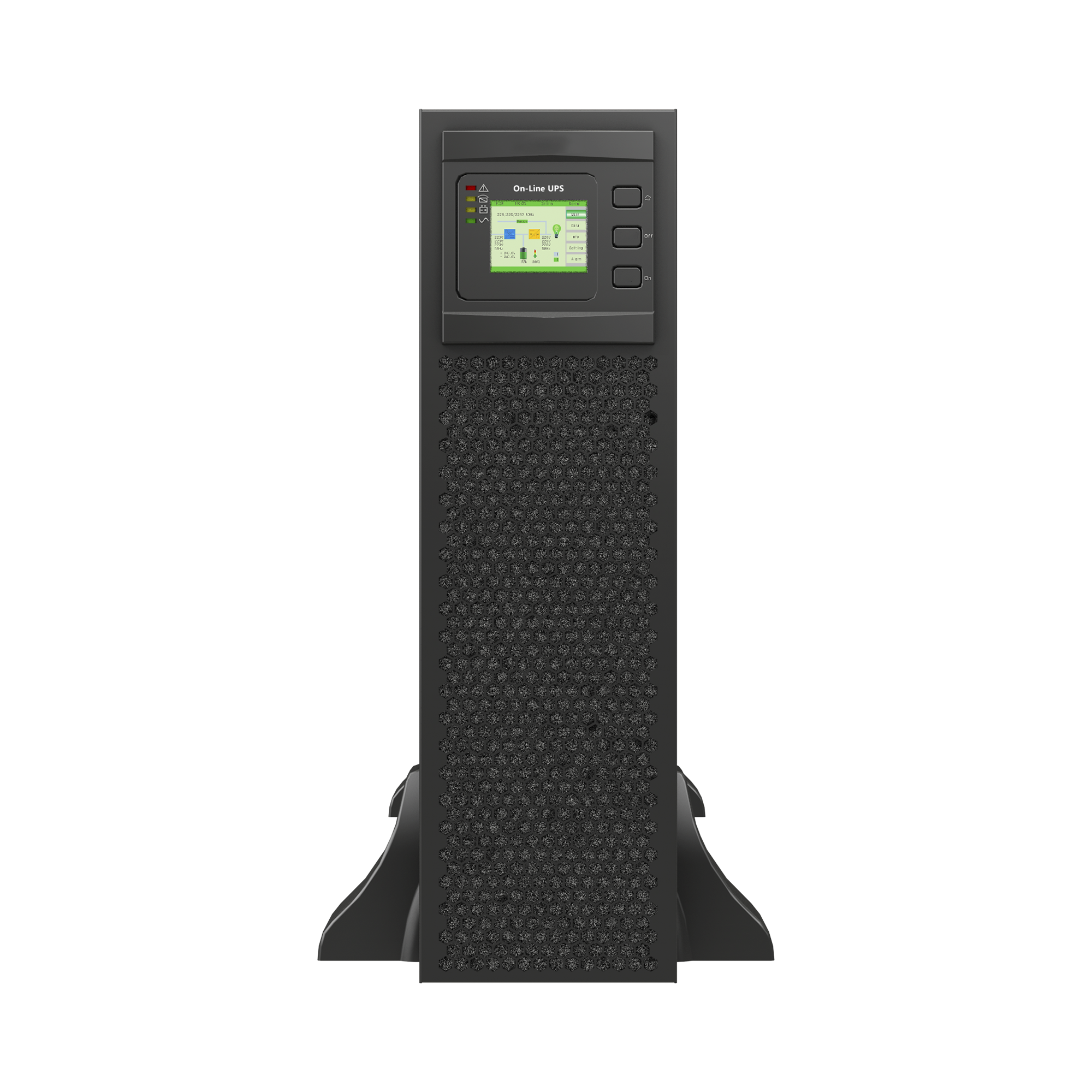 UPS DE 20 KVA/20 KW, ONLINE DOBLE CONVERSIÓN, 220 VAC L-L DE ENTRADA 3 FASES, ENTRADA HARDWIRED, ONDA SENOIDAL PURA, TORRE O RACK