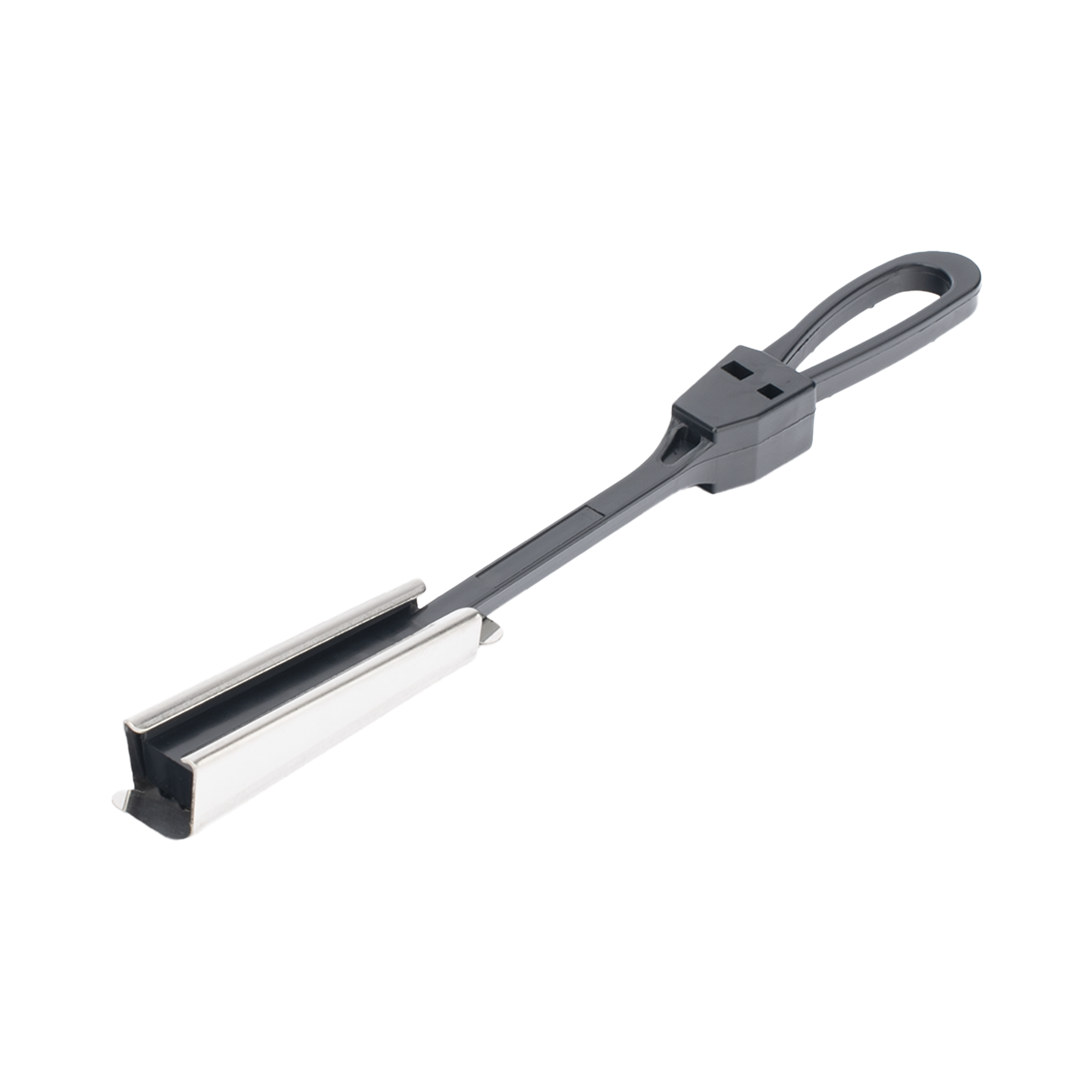 TENSOR PLASTICO PARA FIBRA ÓPTICA DROP PLANA DE 5X2 MM, SPAN 80 METROS (TERMOPLASTICO RESISTENTE A LOS RAYOS UV)