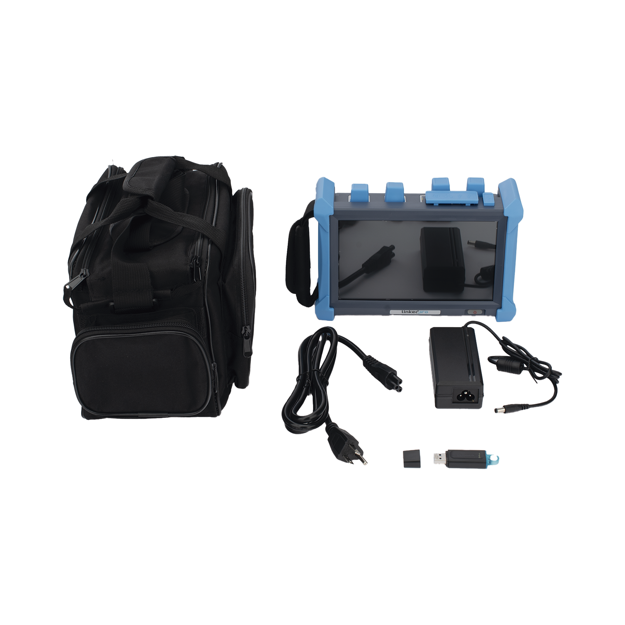 OTDR PRO DE ALTO RENDIMIENTO PARA ENLACES DE FIBRA OPTICA MONOMODO / PRUEBAS EN FIBRA OPTICA VIVA / LONGITUDES DE ONDA: 1310NM, 1550NM Y 1625NM / ZONA MUERTA POR EVENTO DE 0.8 METROS (2.62 PIES) / VFL 5MW / DISTANCIA DE PRUEBA DE HASTA 420 KM
