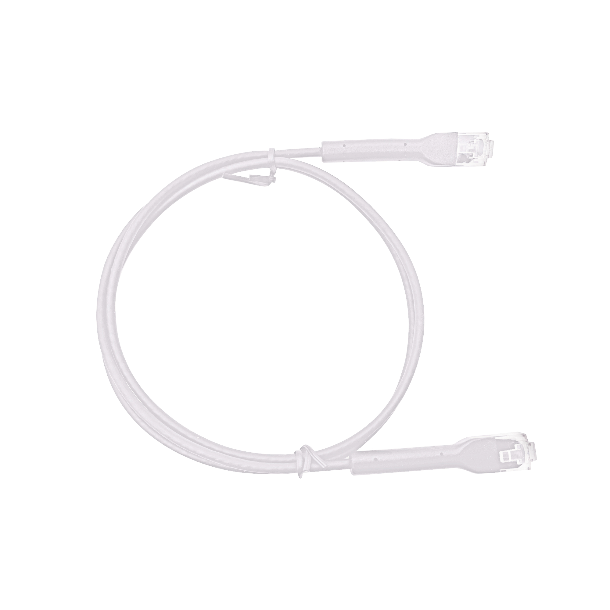 MINI PATCH CORD CAT6 ULTRA SLIM 30 CM (11.81 PULGADAS) BLANCO ? AHORRA ESPACIO SIN ORGANIZADORES, CON BOTA FLEXIBLE