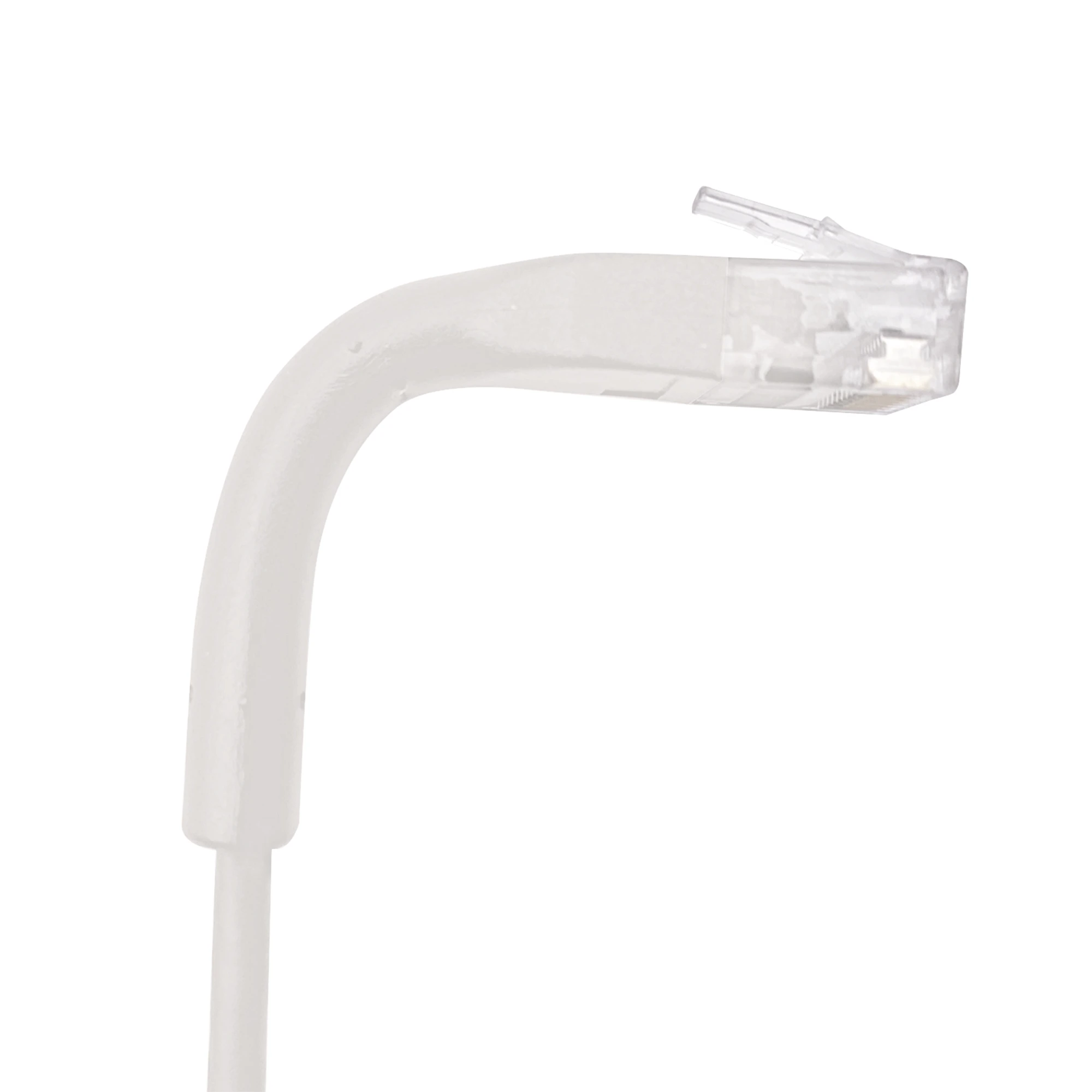 MINI PATCH CORD CAT6 ULTRA SLIM 1 METRO (3.28 PIES) BLANCO ? AHORRA ESPACIO SIN ORGANIZADORES, CON BOTA FLEXIBLE