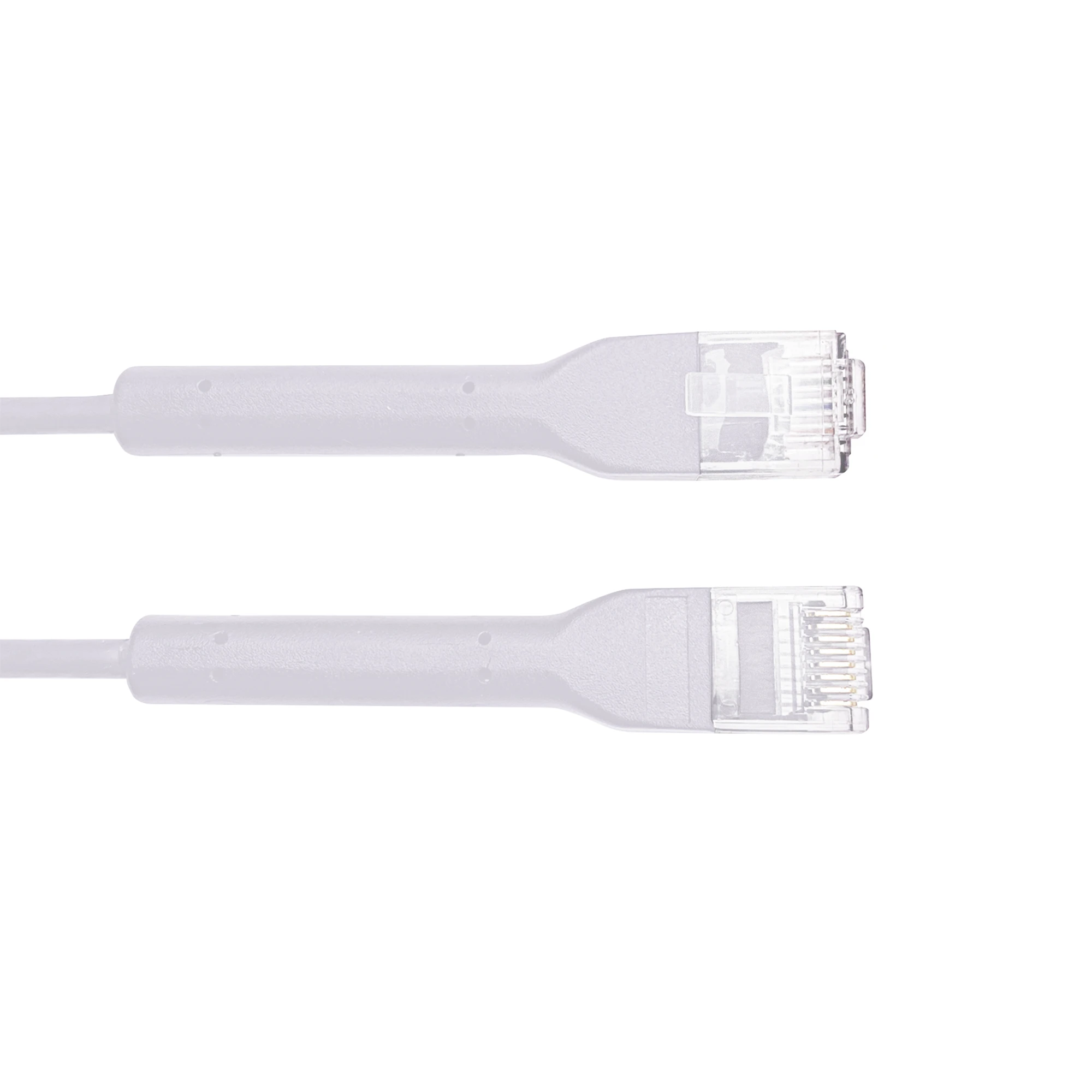 MINI PATCH CORD CAT6A ULTRA SLIM 20 CM (7.87 PULGADAS) BLANCO ? AHORRA ESPACIO SIN ORGANIZADORES, CON BOTA FLEXIBLE