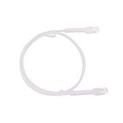 MINI PATCH CORD CAT6A ULTRA SLIM 20 CM (7.87 PULGADAS) BLANCO ? AHORRA ESPACIO SIN ORGANIZADORES, CON BOTA FLEXIBLE