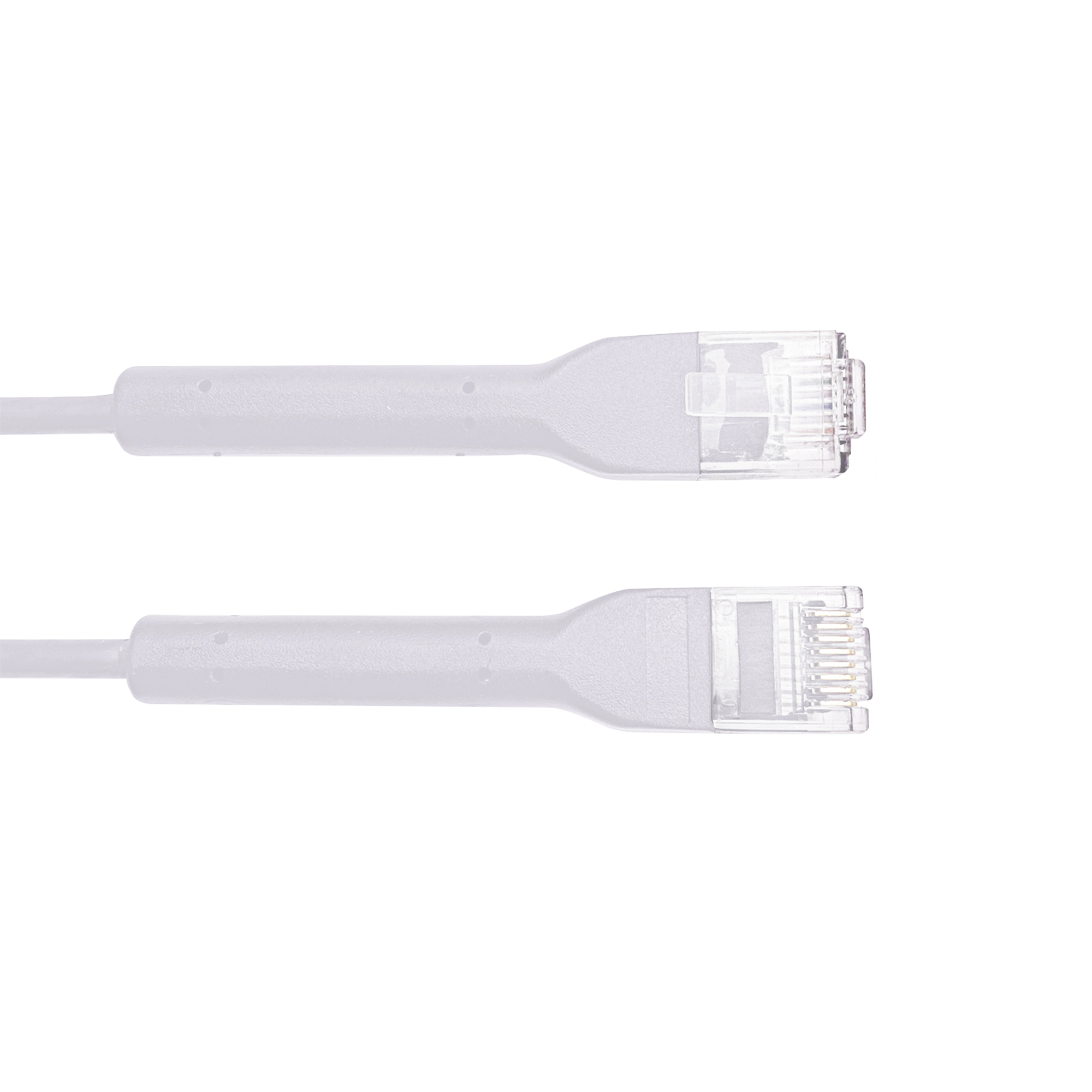 MINI PATCH CORD CAT6A ULTRA SLIM 30 CM (11.81 PULGADAS) BLANCO ? AHORRA ESPACIO SIN ORGANIZADORES, CON BOTA FLEXIBLE