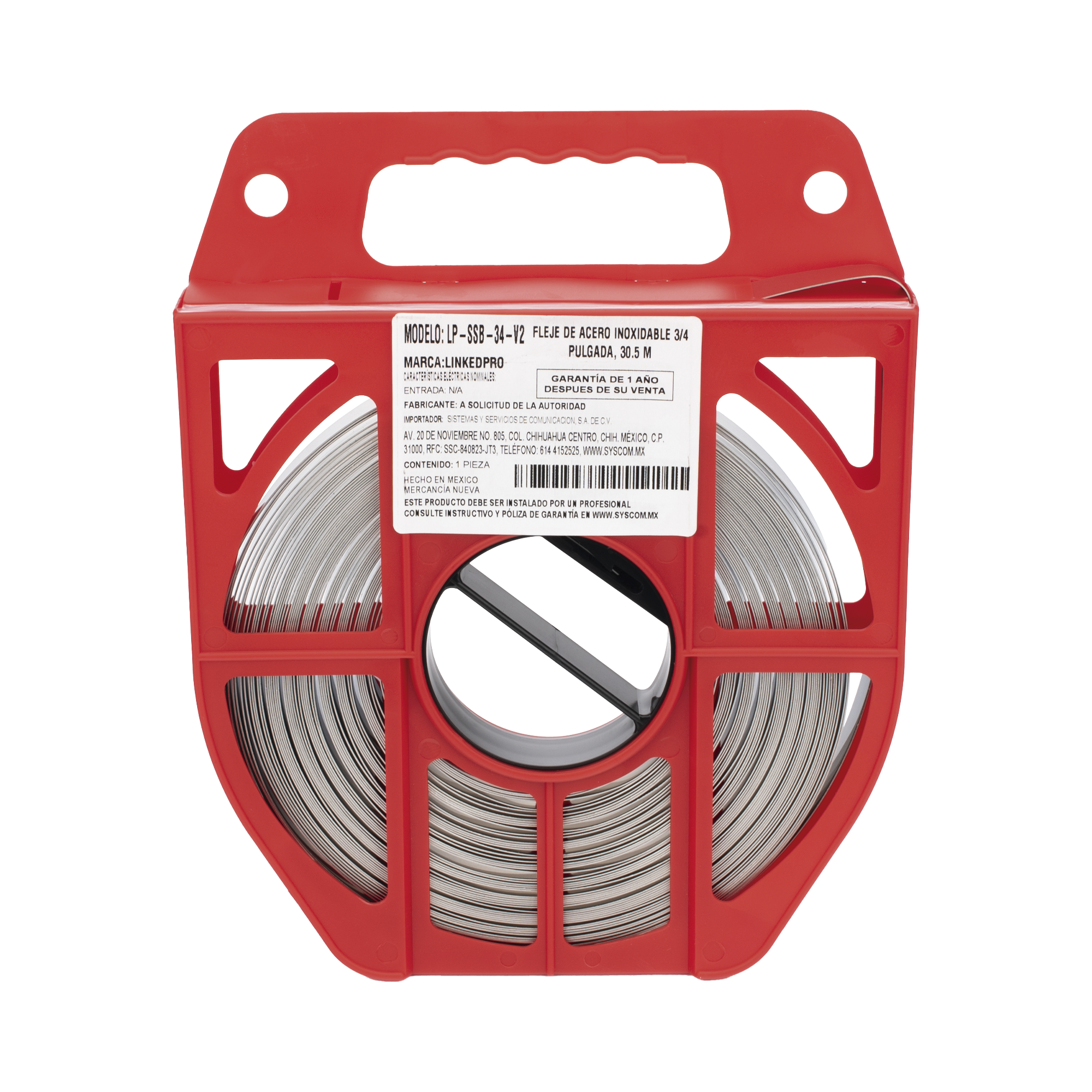 FLEJE DE ACERO INOXIDABLE 304 DE 3/4", 0.70 MM, 30.5 METROS