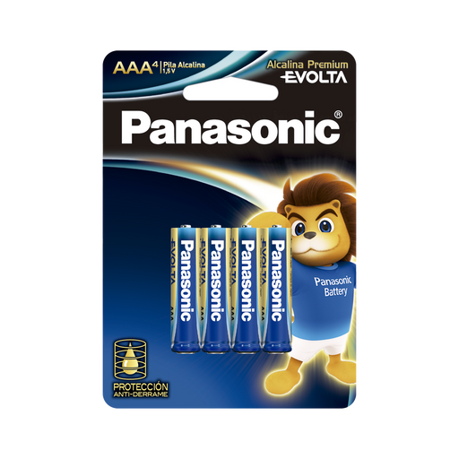 BATERÍA ALCALINA AAA 1.5V EVOLTA / NO RECARGABLE / PAQUETE DE 4 BATERÍAS-Energía-PANASONIC-LR03EGL/4B-Bsai Seguridad & Controles