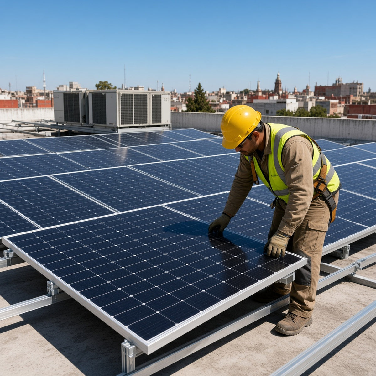PANEL SOLAR MONOCRISTALINO / 645 W / 23.9% EFICIENCIA / HPBC 2.0 BACK CONTACT / -0.26%/°C / 2.12 M (6.96 FT) [LR772HVH645M] instalado