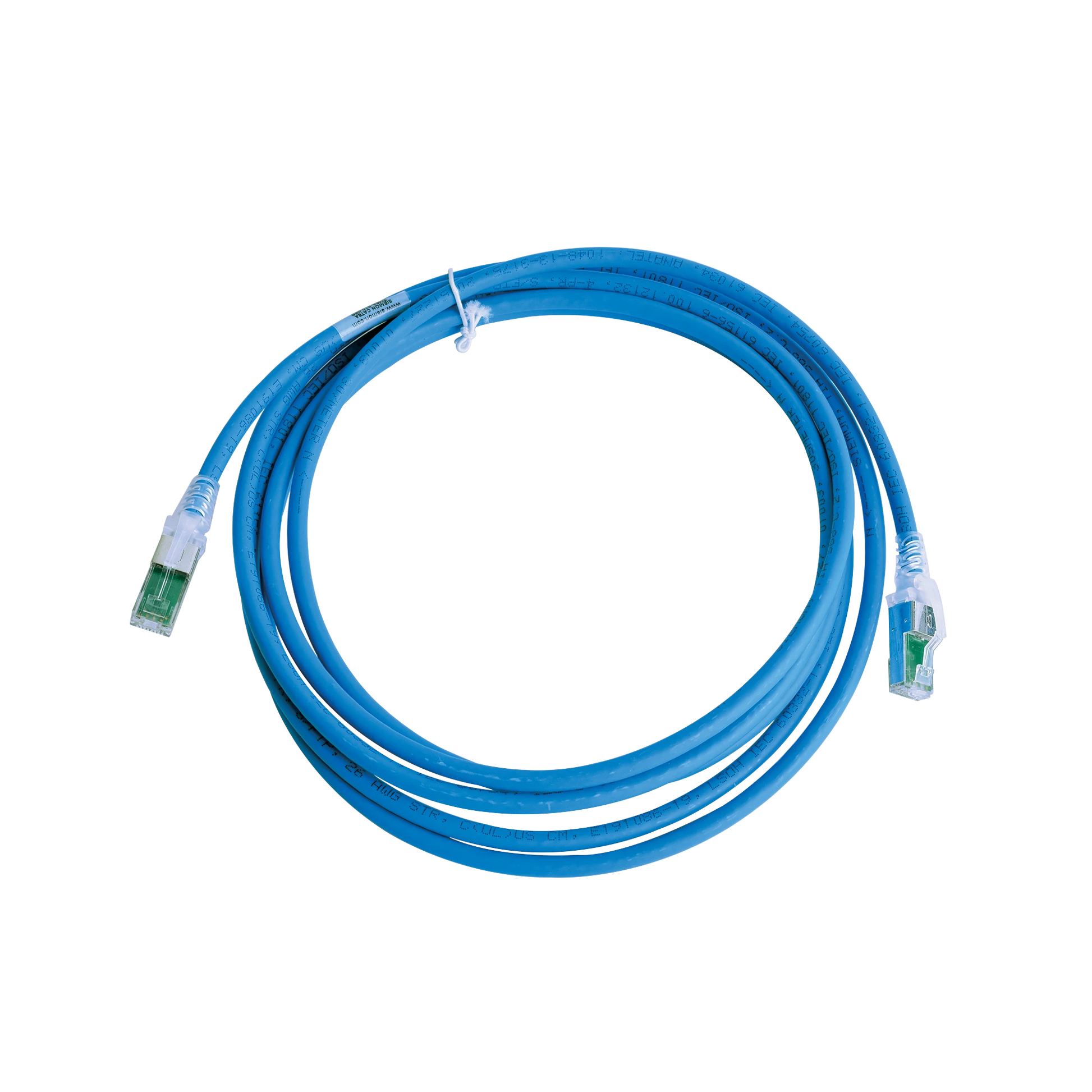 PATCH CORD Z-MAX CAT6A S/FTP, CM/LS0H, 10FT, COLOR AZUL, VERSIÓN BULK (SIN EMPAQUE INDIVIDUAL)-Cableado de Cobre-SIEMON-Bsai Seguridad & Controles