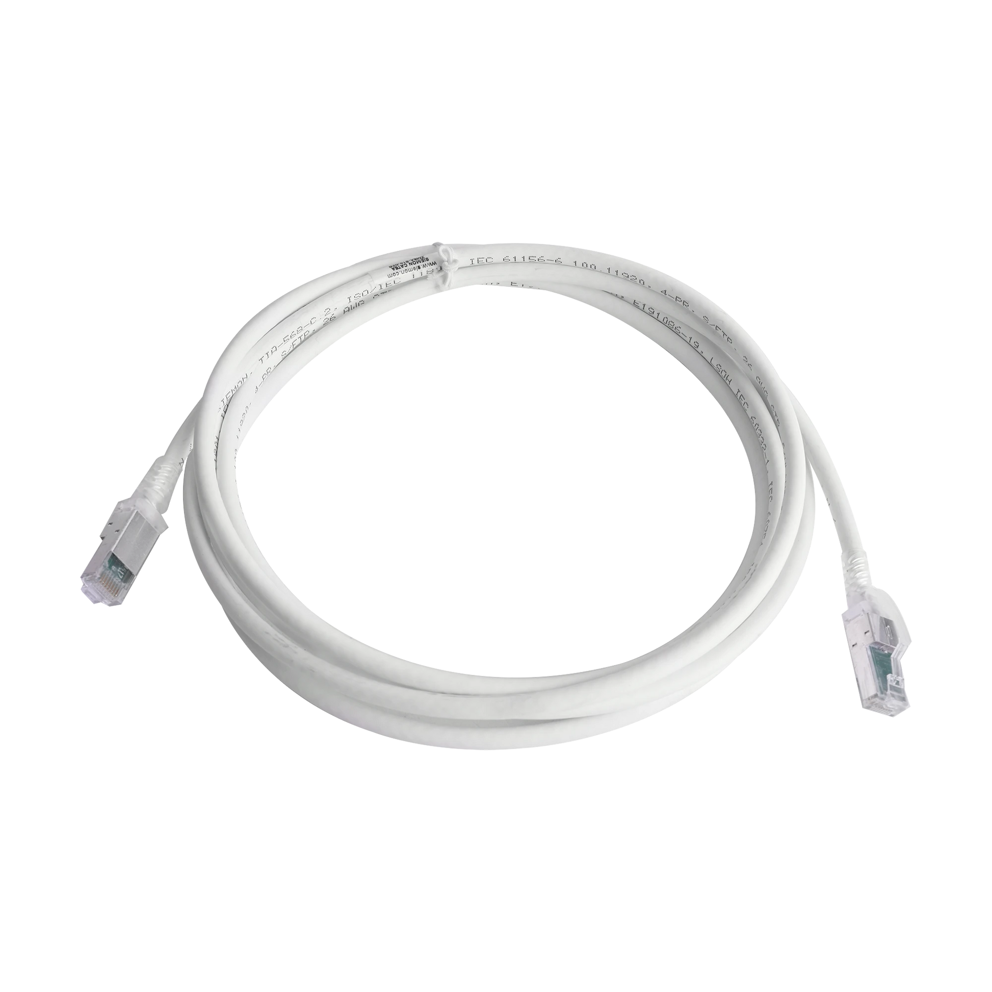 PATCH CORD Z-MAX CAT6A S/FTP, CM/LS0H, 10FT, COLOR BLANCO, VERSIÓN BULK (SIN EMPAQUE INDIVIDUAL)-Cableado-SIEMON-Bsai Seguridad & Controles