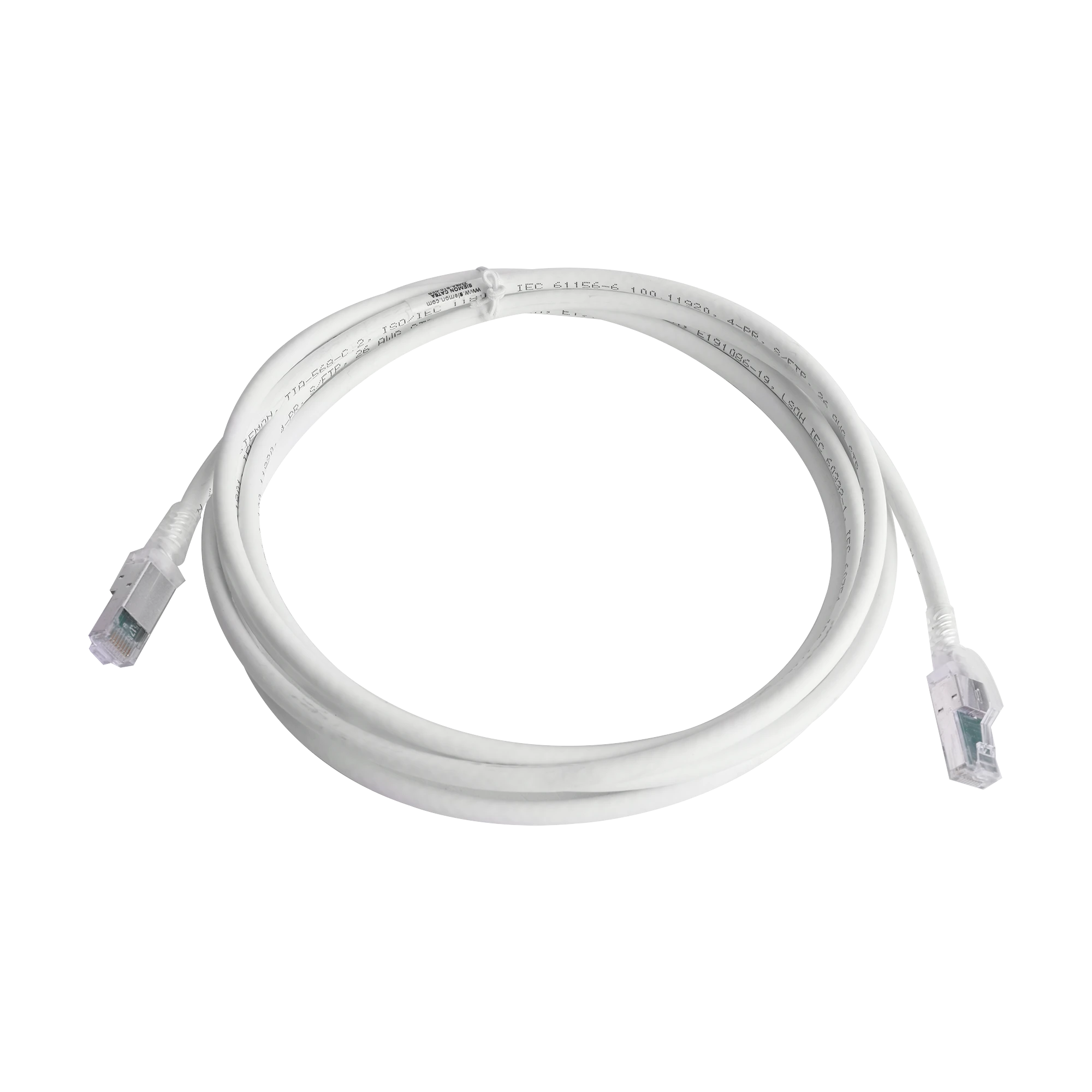 PATCH CORD Z-MAX CAT6A S/FTP, CM/LS0H, 10FT, COLOR BLANCO, VERSIÓN BULK (SIN EMPAQUE INDIVIDUAL)-Cableado-SIEMON-Bsai Seguridad & Controles