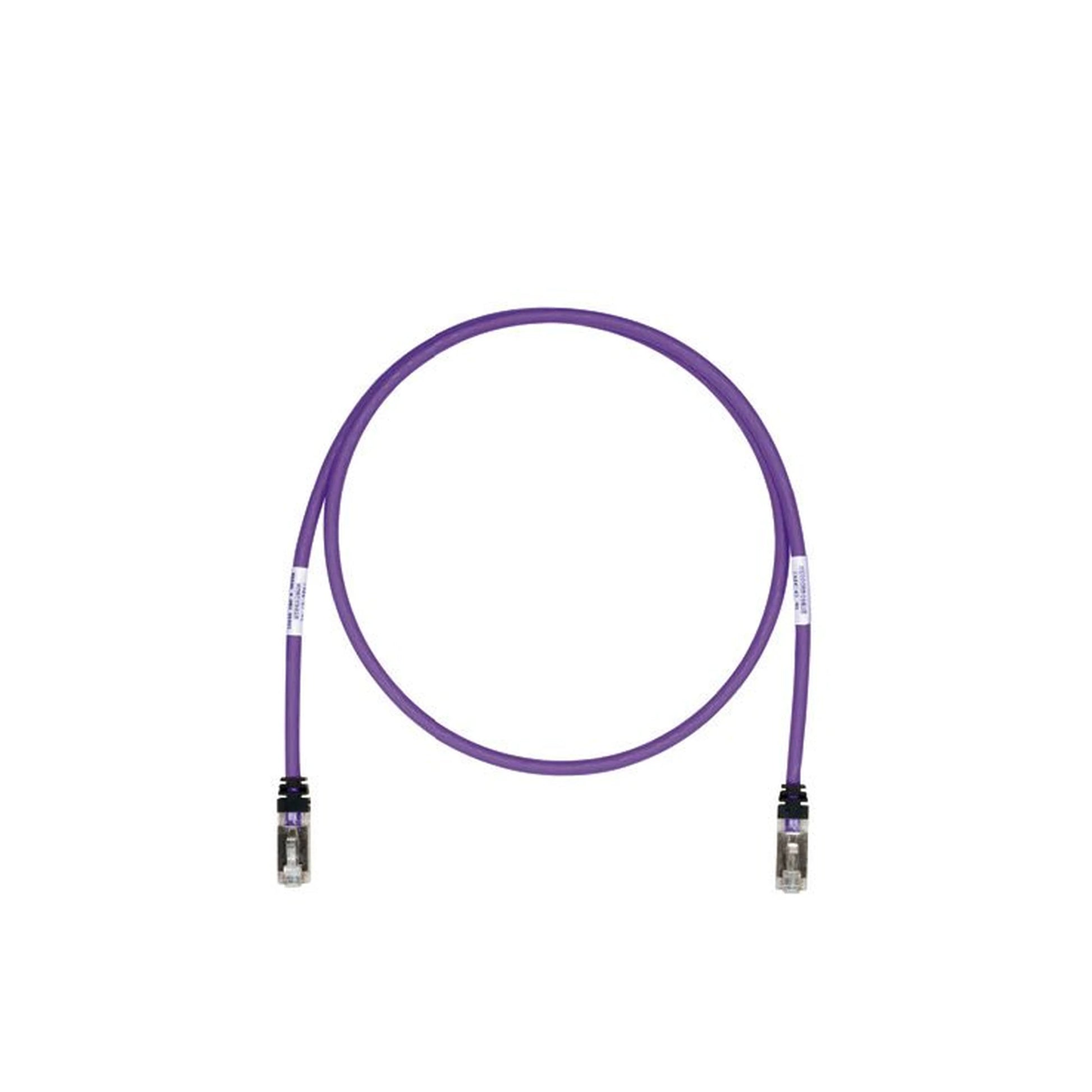PATCH CORD CAT6A, BLINDADO S/FTP, CM/LS0H, 13FT, COLOR VIOLETA-Patch Cords-PANDUIT-Bsai Seguridad & Controles