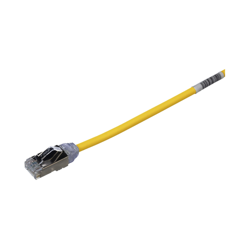 PATCH CORD CAT6A, DIAMETRO REDUCIDO 28 AWG, BLINDADO S/FTP, CM/LS0H, 20 CM, COLOR AMARILLO-Cableado-PANDUIT-STP28X0.2MYL-Bsai Seguridad & Controles