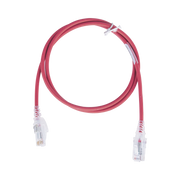 PATCH CORD MC6 MODULAR CAT6 UTP, CM/LS0H, 3FT, COLOR ROJO, DIÁMETRO REDUCIDO (28AWG), VERSIÓN BULK (SIN EMPAQUE INDIVIDUAL)-Patch Cords-SIEMON-Bsai Seguridad & Controles