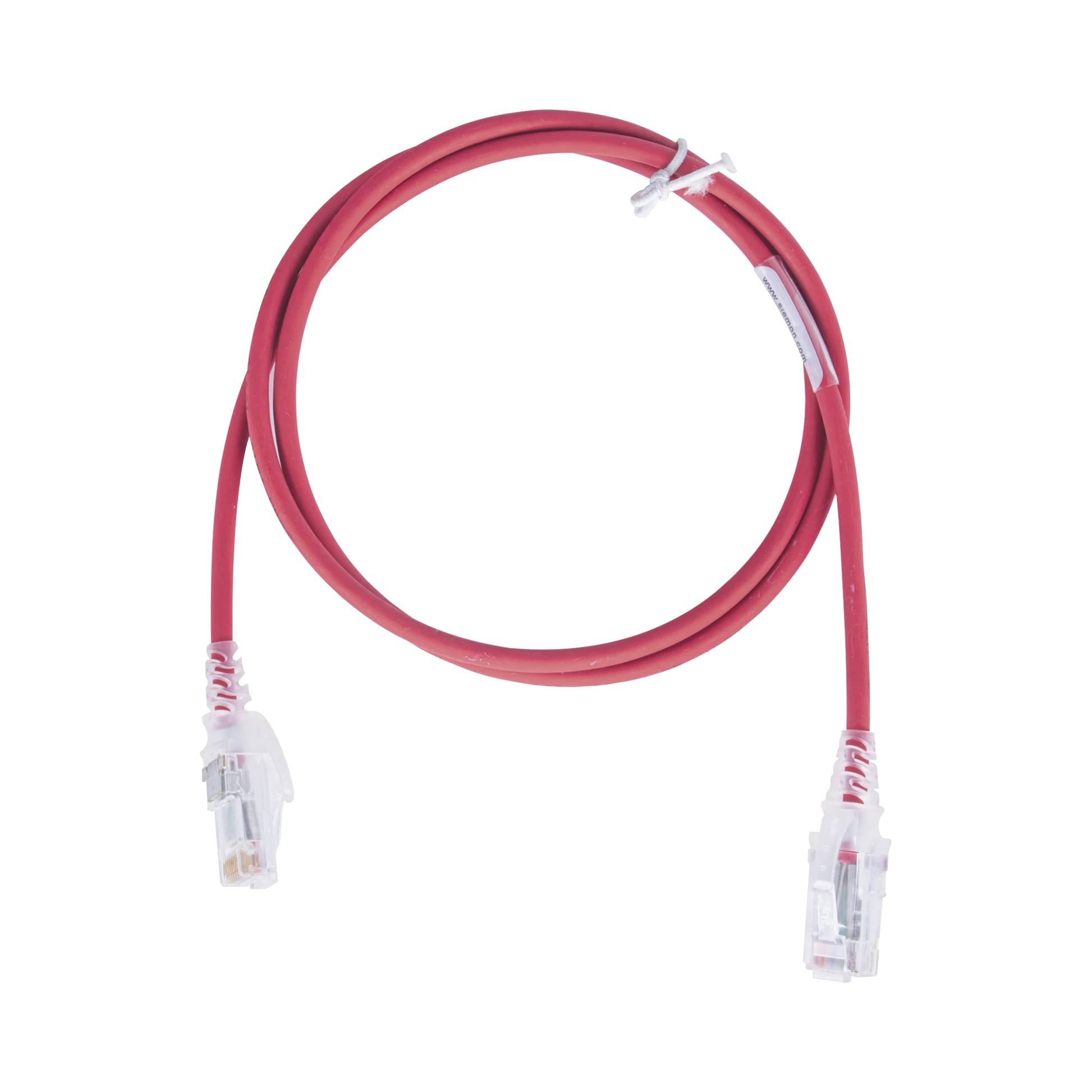 PATCH CORD MC6 MODULAR CAT6 UTP, CM/LS0H, 3FT, COLOR ROJO, DIÁMETRO REDUCIDO (28AWG), VERSIÓN BULK (SIN EMPAQUE INDIVIDUAL)-Patch Cords-SIEMON-Bsai Seguridad & Controles