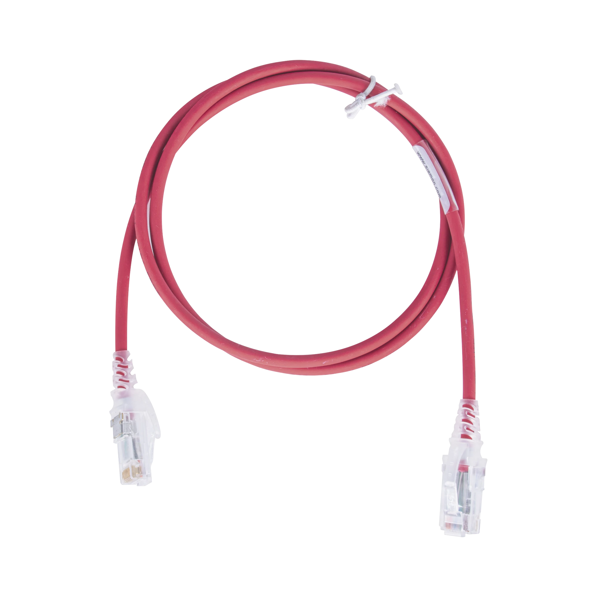PATCH CORD MC6 MODULAR CAT6 UTP, CM/LS0H, 3FT, COLOR ROJO, DIÁMETRO REDUCIDO (28AWG), VERSIÓN BULK (SIN EMPAQUE INDIVIDUAL)-Patch Cords-SIEMON-Bsai Seguridad & Controles