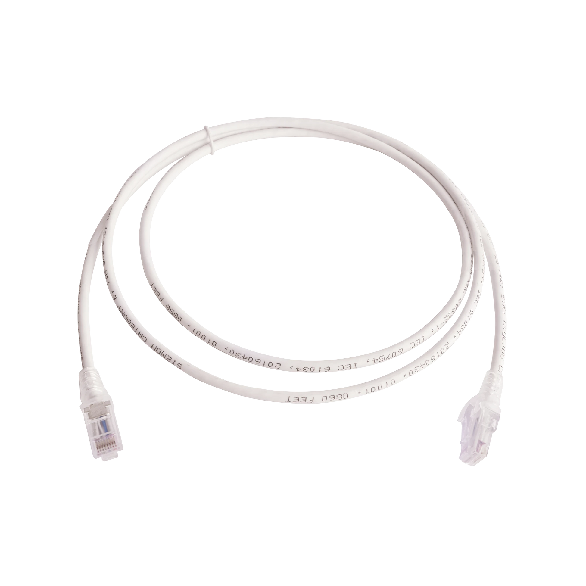 PATCH CORD MC6 MODULAR CAT6 UTP, CM/LS0H, 5FT, COLOR BLANCO, VERSIÓN BULK (SIN EMPAQUE INDIVIDUAL)-Cableado de Cobre-SIEMON-Bsai Seguridad & Controles