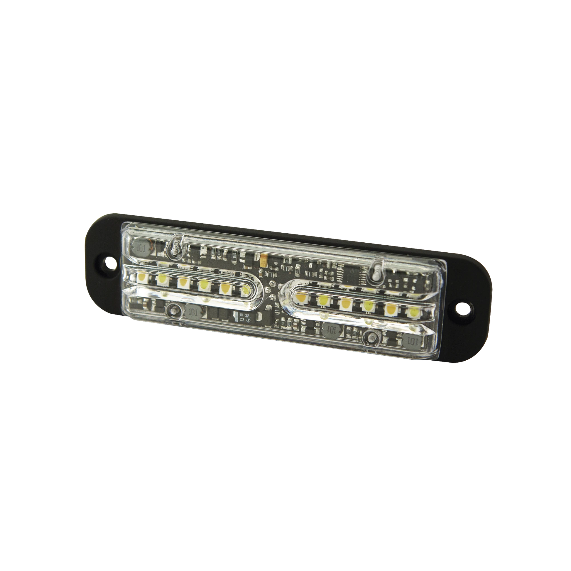 LUZ ÁMBAR AZUL DE ADVERTENCIA PERIMETRAL DE MONTAJE SUPERFICIAL, SAE CLASE I-Luces Perimetrales-ECCO-Bsai Seguridad & Controles