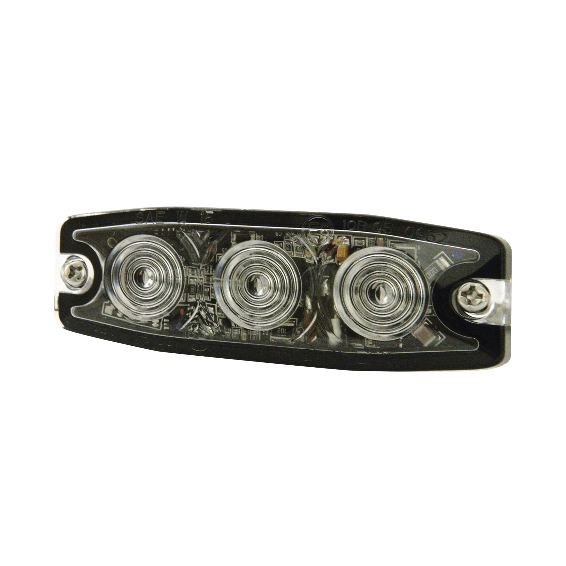 LUZ AUXILIAR DE 3 LED, ÁMBAR, SAE CLASE I, LENTE TRANSPARENTE-Luces Auxiliares Vehiculares-SIGNALPRO-Bsai Seguridad & Controles