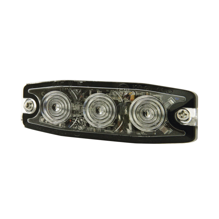 LUZ AUXILIAR DE 3 LED, ÁMBAR, SAE CLASE I, LENTE TRANSPARENTE-Luces Auxiliares Vehiculares-SIGNALPRO-SPL3A-Bsai Seguridad & Controles