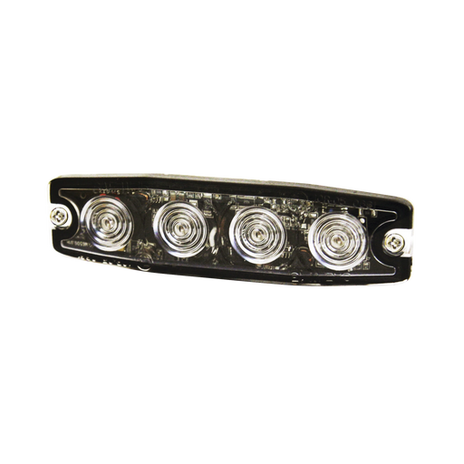 LUZ AUXILIAR DE 4 LED, ÁMBAR, SAE CLASE I, LENTE TRANSPARENTE-Luces Auxiliares Vehiculares-SIGNALPRO-SPL4A-Bsai Seguridad & Controles