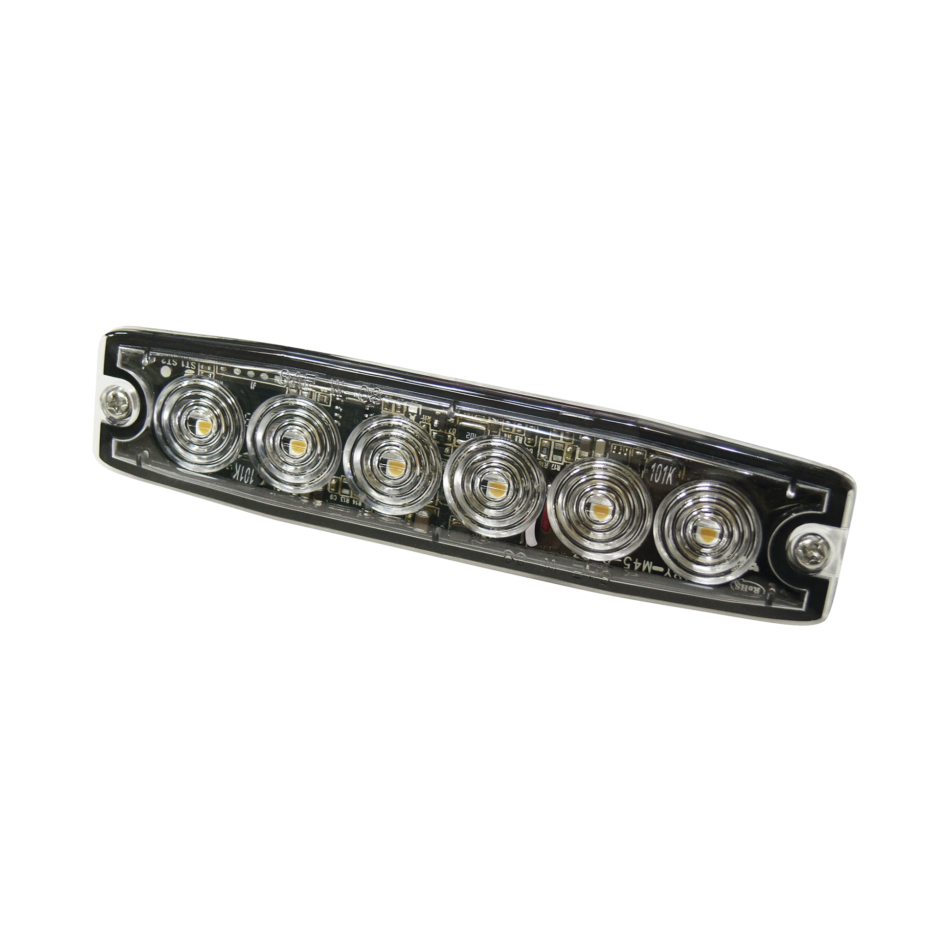 LUZ AUXILIAR DE 6 LED, ÁMBAR, SAE CLASE I, LENTE TRANSPARENTE-Luces Auxiliares Vehiculares-SIGNALPRO-Bsai Seguridad & Controles