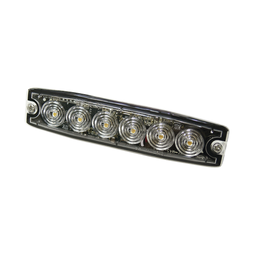 LUZ AUXILIAR DE 6 LED, ÁMBAR, SAE CLASE I, LENTE TRANSPARENTE-Luces Auxiliares Vehiculares-SIGNALPRO-SPL6A-Bsai Seguridad & Controles