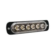 LUZ AUXILIAR DE 6 LED, AZUL, BISEL NEGRO, LENTE TRANSPARENTE-Luces Auxiliares Vehiculares-SIGNALPRO-Bsai Seguridad & Controles