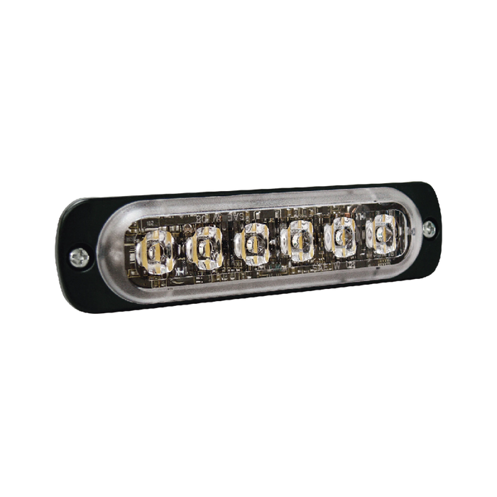 LUZ AUXILIAR DE 6 LED, AZUL, BISEL NEGRO, LENTE TRANSPARENTE-Luces Auxiliares Vehiculares-SIGNALPRO-SP6B-Bsai Seguridad & Controles