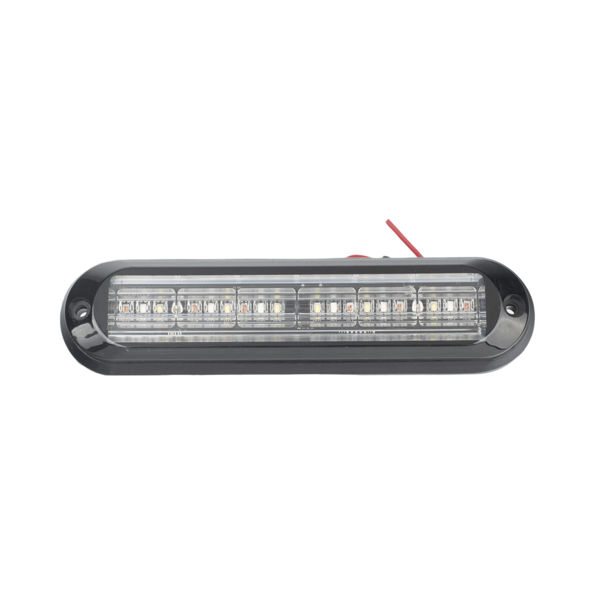 LUZ AUXILIAR ULTRA BRILLANTE IP67 DE 18 LEDS, COLOR ROJO/AZUL/AMBAR, CON MICA TRANSPARENTE Y BISEL NEGRO-Luces Auxiliares Vehiculares-EPCOM INDUSTRIAL SIGNALING-XLT1835RBA-Bsai Seguridad & Controles
