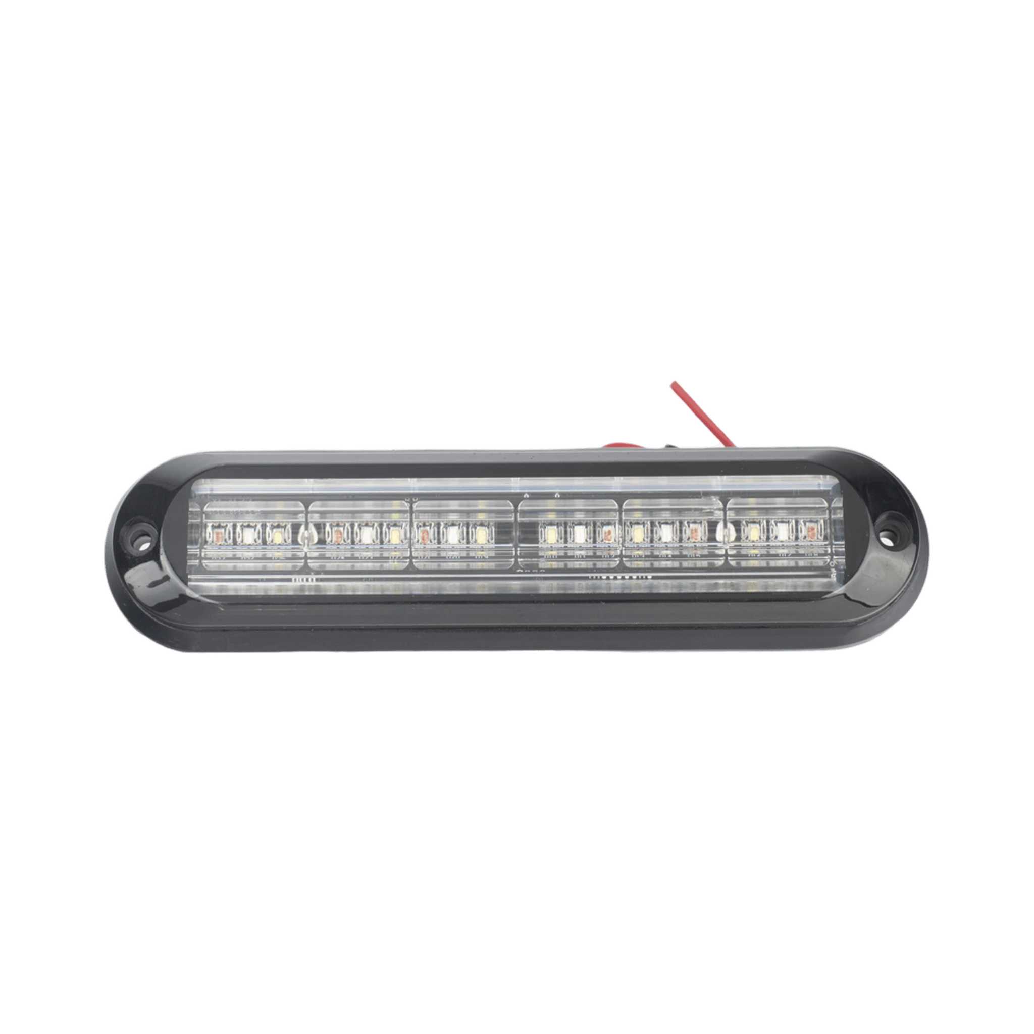 LUZ AUXILIAR ULTRA BRILLANTE IP67 DE 18 LEDS, COLOR ROJO/AZUL/AMBAR, CON MICA TRANSPARENTE Y BISEL NEGRO-Luces Auxiliares Vehiculares-EPCOM INDUSTRIAL SIGNALING-XLT1835RBA-Bsai Seguridad & Controles