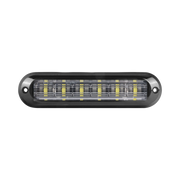LUZ AUXILIAR ULTRA BRILLANTE IP67 DE 6 LEDS, COLOR AMBAR, CON MICA TRANSPARENTE Y BISEL NEGRO-Luces Perimetrales-EPCOM INDUSTRIAL SIGNALING-Bsai Seguridad & Controles