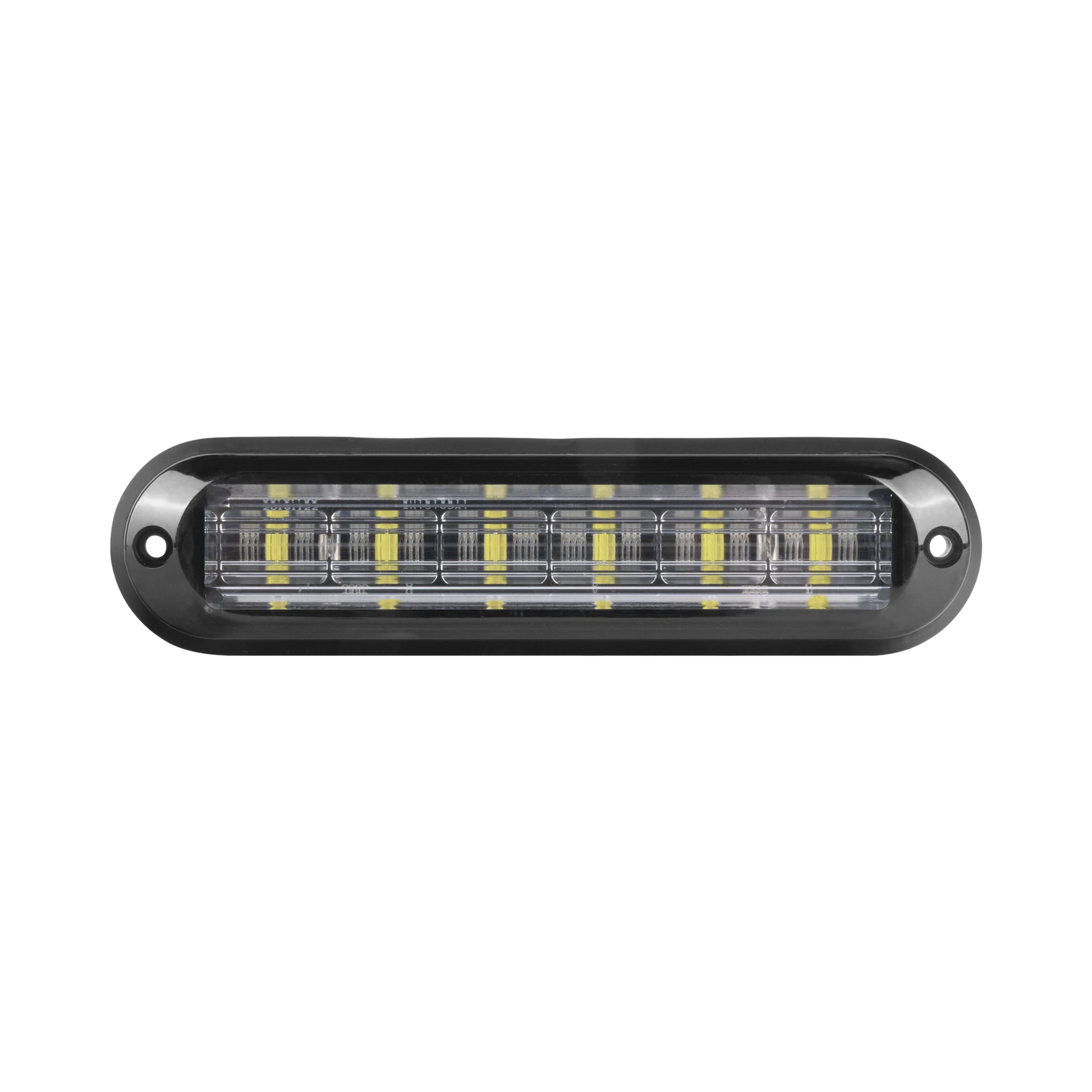 LUZ AUXILIAR ULTRA BRILLANTE IP67 DE 6 LEDS, COLOR AMBAR, CON MICA TRANSPARENTE Y BISEL NEGRO-Luces Perimetrales-EPCOM INDUSTRIAL SIGNALING-Bsai Seguridad & Controles