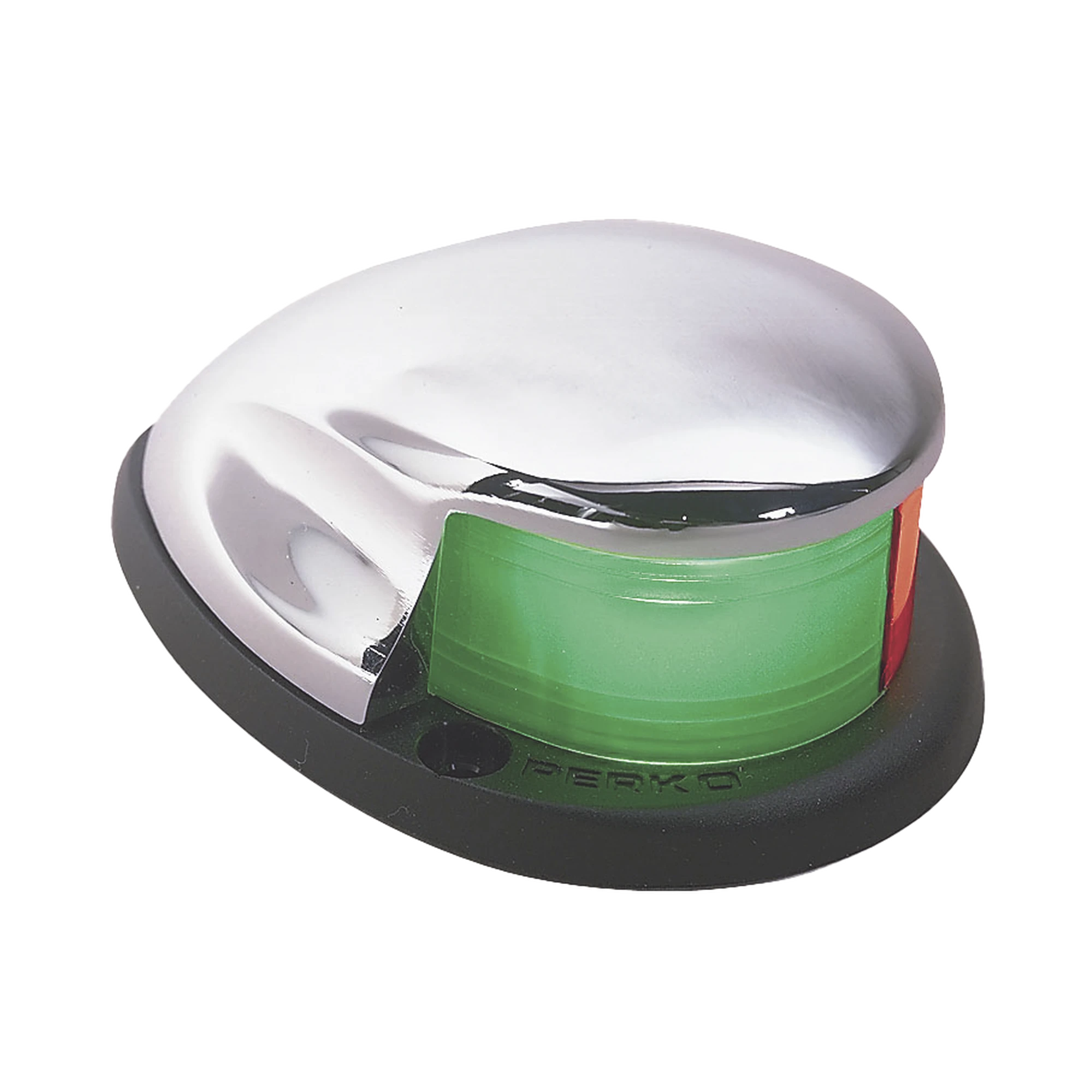 LUZ BI-COLOR DE MONTAJE HORIZONTAL CON CARCASA CROMADA PARA EMBARCACIONES A MOTOR MENORES DE 20 METROS-Soluciones Marinas-PERKO-Bsai Seguridad & Controles